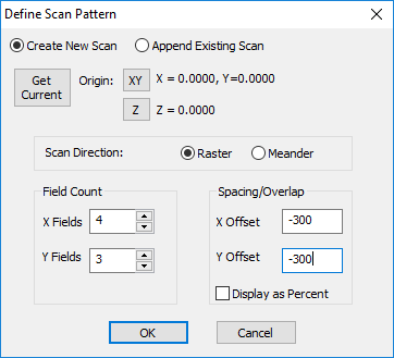 Define Scan Pattern